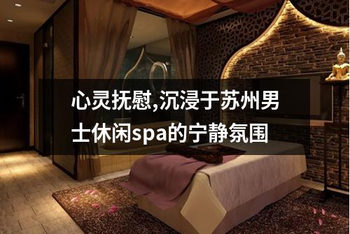 心灵抚慰,沉浸于苏州男士休闲spa的宁静氛围