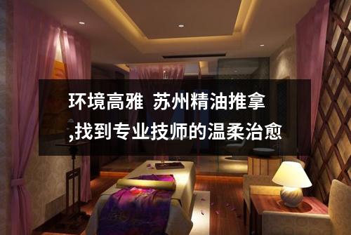 环境高雅  苏州精油推拿,找到专业技师的温柔治愈