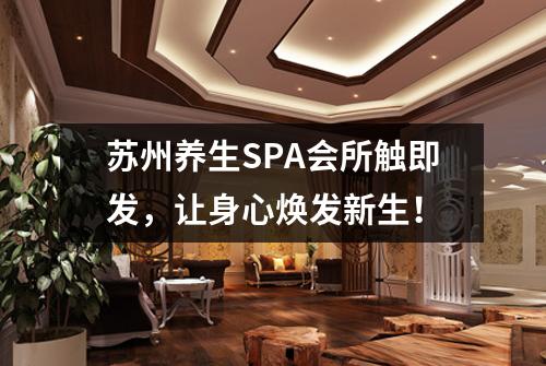 苏州养生SPA会所触即发，让身心焕发新生！