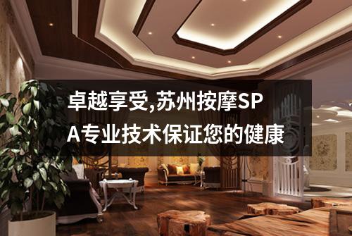 卓越享受,苏州按摩SPA专业技术保证您的健康