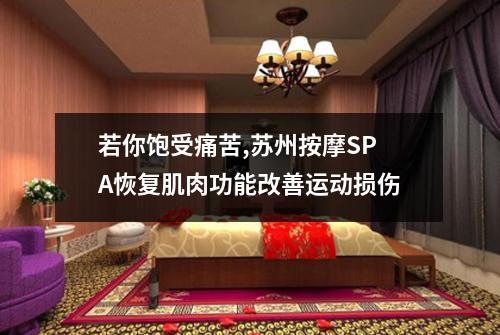 若你饱受痛苦,苏州按摩SPA恢复肌肉功能改善运动损伤